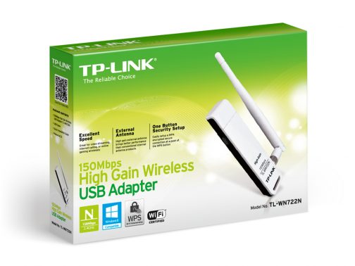 TP-LINK Adaptateur USB WiFi à gain élevé 150Mbps TL-WN722N